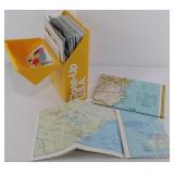 National Geographic maps in case, group of maps