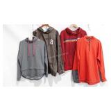 Four sweatshirts, includes two under armour and