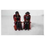 Cast salt & pepper shakers, Amish couple in