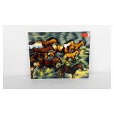 Tile style equestrian wall hanging, artist