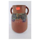 Ceramic jug marked Roseville, 2-handled jug 12"