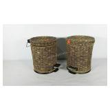 Home decor, 2 wicker waste baskets 11