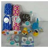 Baby items, fleece blankets, cloth crinkle clutch,
