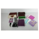 Ladies accessories, some leather wallets, glasses
