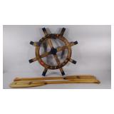 Feather Brand paddles (2) approximately 41", and