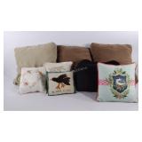 Pillows, all show wear