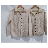 Two knit cardigans, no size marked