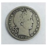 1912 S Barber Half Dollar