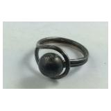 Sterling Silver Ball Ring Size 6.5