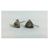 Sterling Silver Triangle Earrings