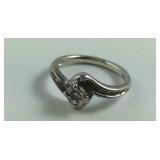 Diamond Accent Sterling Silver Ring Size 7
