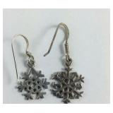 Sterling Silver Snowflake Earrings