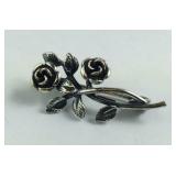 Sterling Silver Flower Pin
