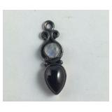 Sterling Silver Red & White Pendant