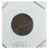1891 Indian Head Penny