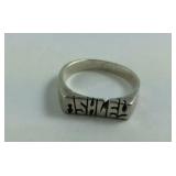 Sterling Silver "ASHLEY" Ring Size 8.5