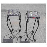 Two plant stand 23" tall, one is missing bolts