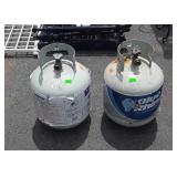 Two empty propane tanks