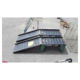 Two lawn mower ramps