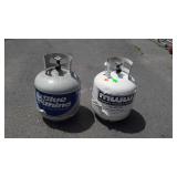 Two empty propane tanks
