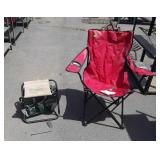 Folding Camping chair and stool, both need to be