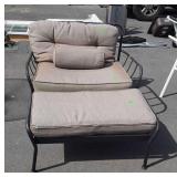 Wrought Iron love seat and foot stool, love seat