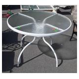 Round glass top patio table 40x28 seller code LW
