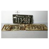 Three VIRGINIA trailer tags. Two are 1971 & one