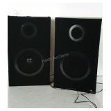 Pair of stereo speakers, brand unknown, not