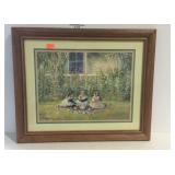 "Thru gods grace" framed wall picture artist