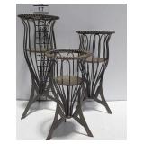 3 piece graduated candle stands, metal material