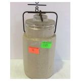 Antique Stoneware Quart size Canning Crock with