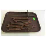 Vintage Tool (6) Wrenches, plus one Roof Top Snow