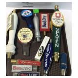 Collection of 12 Beer Advertising Taps.