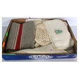 Vintage Textiles Group. Box flat filled with misc