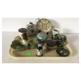 Asian decor - trinket boxes, bowl, vase, small