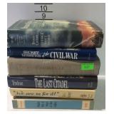 6 Hardback books - "Terrible Swift Sword", "Secret