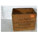 Small wooden advertising crate for Lea & Perrin