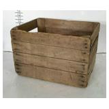 Fruit crate. Has one broken slat. 18"×14"×12".