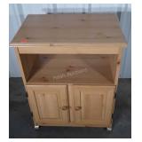 Pine laminated Kitchen Microwave Cart