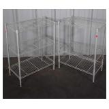 Two HDX home use Wire Shelving Racks, white color