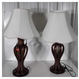 Pair of Homewares Table Lamps with fabric Shades,
