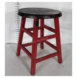 Painted Wood Stool 13" seat x 18" high