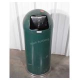 Waste Paper Container, green industrial dome