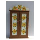 Sunflower painted Folding wall mirror