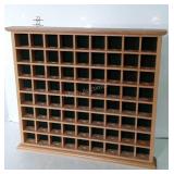 Golf Ball oak wall display cabinet, 26x23" high.