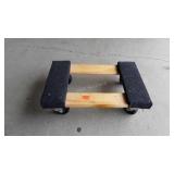 Carpet covered 4 wheel dolly, 18x 12 inches