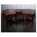 3pc Henkel and Harris Coffee and End Tables.