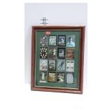 Framed Phil Rizzuto baseball cards by comic