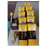 12 faultless brand dummy levers, brass finish